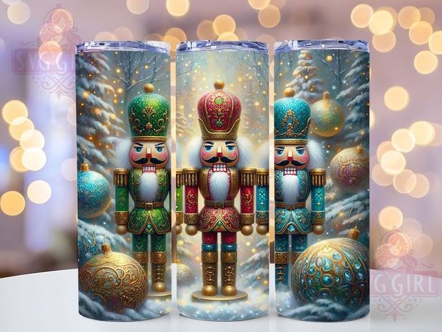 Classic Nutcracker Christmas Tumbler, Holiday Ballet Wrap, Festive Soldier Design, Sublimation Cup, 20oz Skinny Tumbler, Classic Christmas Drinkware, Nutcracker Style Sublimation SvggirlplusArt 