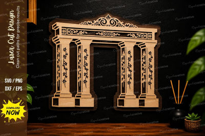 Classic Pillar Arch Laser Cut SVG Design SVG Regulrcrative 