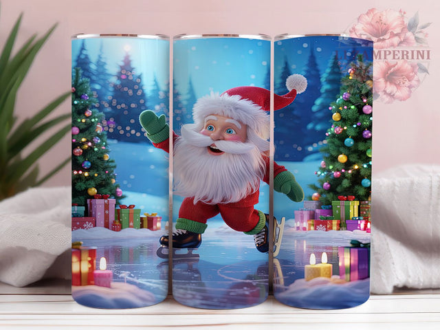 Classic Santa Claus Christmas Tumbler, Santa Claus Holiday Wrap, Festive Santa Sublimation, Jolly Christmas Cup, 20Oz Skinny Tumbler Wrap, Classic Santa Mug, Traditional Holiday Design Sublimation Li Zamperini 