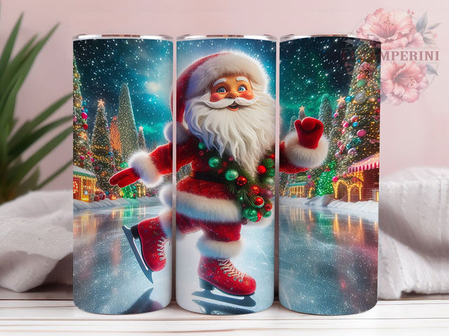 Classic Santa Claus Christmas Tumbler, Santa Claus Holiday Wrap, Festive Santa Sublimation, Jolly Christmas Cup, 20Oz Skinny Tumbler Wrap, Classic Santa Mug, Traditional Holiday Design Sublimation Li Zamperini 