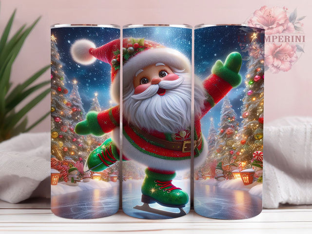 Classic Santa Claus Christmas Tumbler, Santa Claus Holiday Wrap, Festive Santa Sublimation, Jolly Christmas Cup, 20Oz Skinny Tumbler Wrap, Classic Santa Mug, Traditional Holiday Design Sublimation Li Zamperini 
