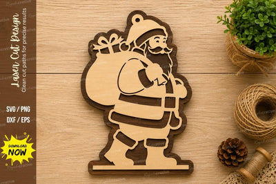 Classic Santa Claus Laser Cut SVG Design SVG Regulrcrative 