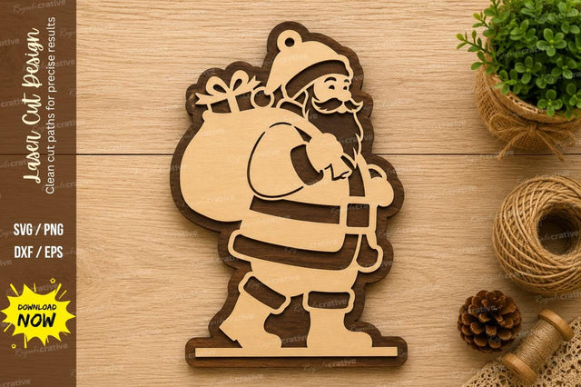 Classic Santa Claus Laser Cut SVG Design SVG Regulrcrative 