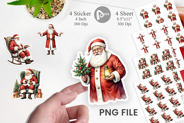 Classic Santa Claus Sticker Sublimation artnoy 