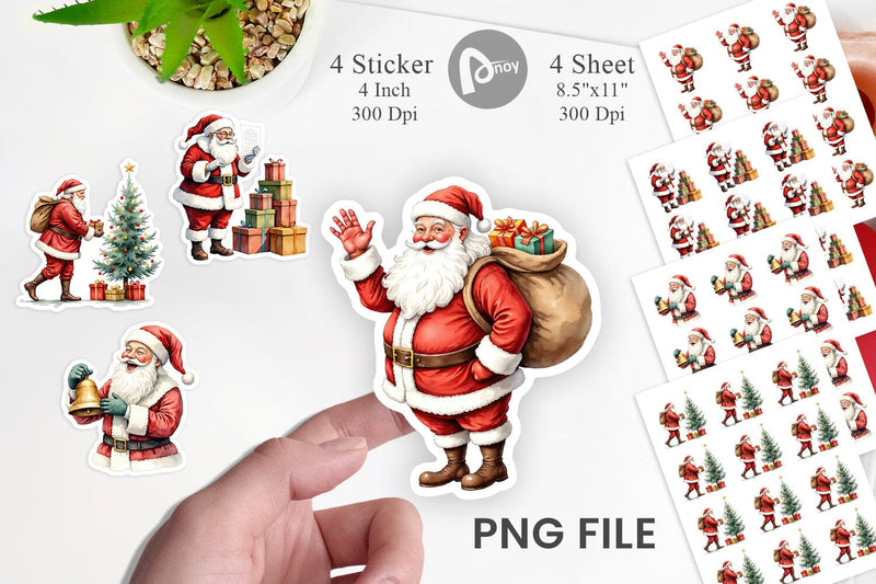 Classic Santa Claus Sticker Sublimation artnoy 