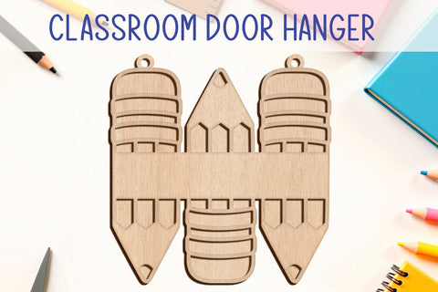 Classroom door hanger laser cut, Teacher door sign svg SVG AnastasiyaArtDesign 