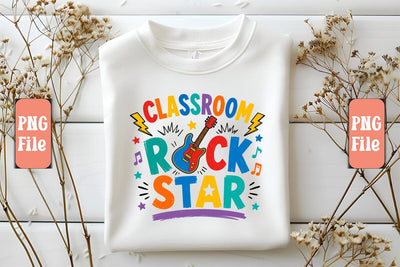 Classroom Rock Star PNG Design Sublimation Craftlabsvg24 
