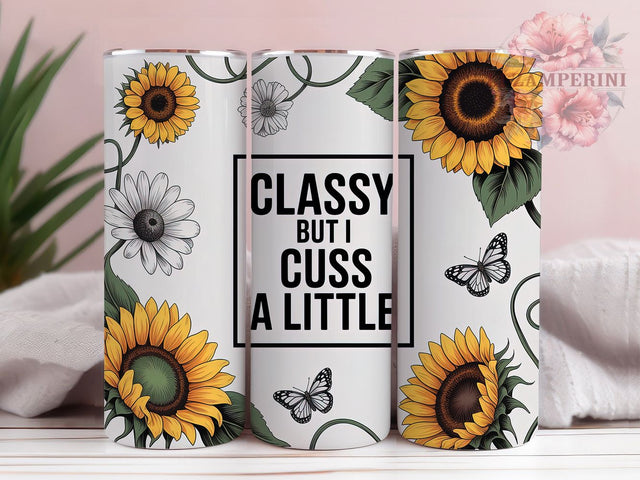 Classy Cuss Sassy Tumbler, Funny Quote Wrap, Sassy Humor Cup, 20oz Sublimation Wrap, Stylish Classy Design Tumbler, Bold Statement Cup, Attitude Quote Wrap Sublimation Li Zamperini 