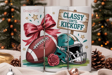 Classy Kickoff 20oz Tumbler Wrap Sublimation DesignSVG 