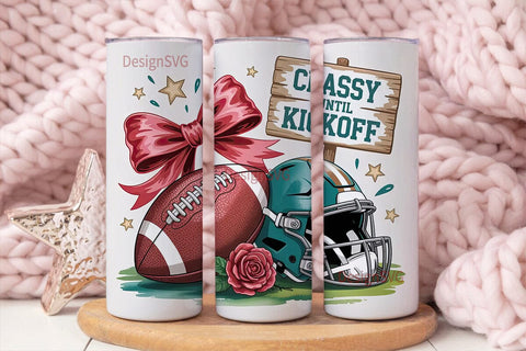 Classy Kickoff 20oz Tumbler Wrap Sublimation DesignSVG 