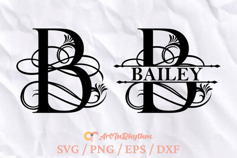 Classy Monogram Letters Svg, Split Letter Monograms Svg, Monograms Svg SVG Artinrhythm shop 