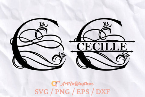 Classy Monogram Letters Svg, Split Letter Monograms Svg, Monograms Svg SVG Artinrhythm shop 