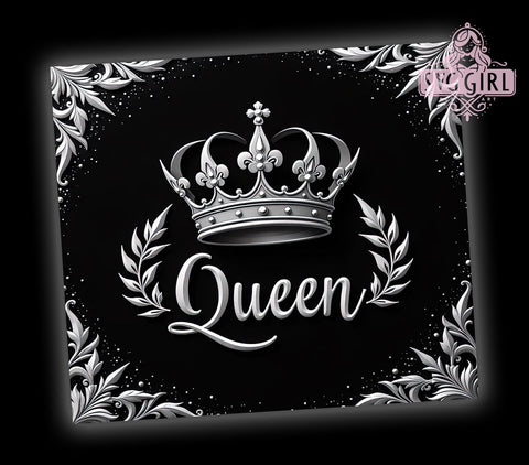 Classy Queen, Diamond Glitter, Glitter Pattern, 20oz Tumbler, Tumbler Wrap, Sublimation Design, Elegant Tumbler Sublimation SvggirlplusArt 