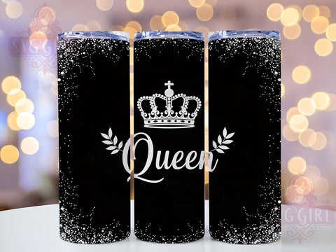 Classy Queen, Diamond Glitter, Glitter Pattern, 20oz Tumbler, Tumbler Wrap, Sublimation Design, Elegant Tumbler Sublimation SvggirlplusArt 
