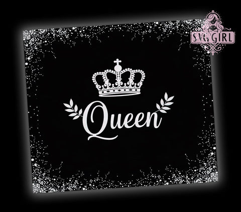 Classy Queen, Diamond Glitter, Glitter Pattern, 20oz Tumbler, Tumbler Wrap, Sublimation Design, Elegant Tumbler Sublimation SvggirlplusArt 