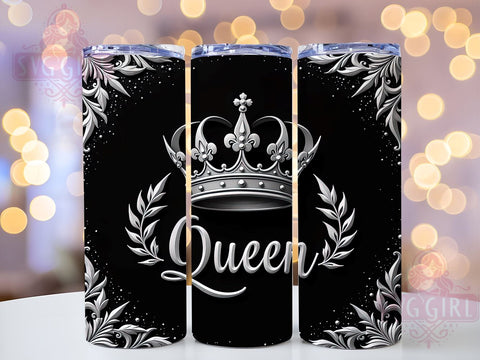 Classy Queen, Diamond Glitter, Glitter Pattern, 20oz Tumbler, Tumbler Wrap, Sublimation Design, Elegant Tumbler Sublimation SvggirlplusArt 