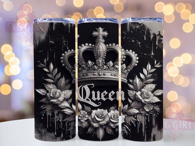 Classy Queen Diamond Glitter Pattern 20oz Tumbler, Classy Tumbler, Diamond Pattern, Glitter Tumbler, Queen Tumbler, Sublimation Wrap, 20oz Tumbler, Custom Drinkware Sublimation SvggirlplusArt 