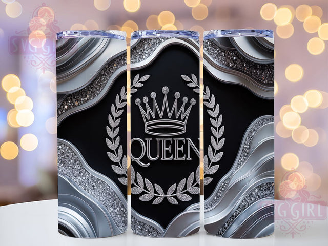 Classy Queen Diamond Glitter Tumbler, Diamond Glitter Tumbler, 20oz Tumbler Sublimation, Glitter Tumbler Design, Elegant Queen Tumbler, Luxury Tumbler Wrap, Sparkly Tumbler Sublimation SvggirlplusArt 