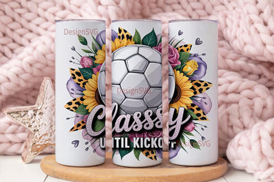 Classy Soccer Tumbler Wrap Sublimation DesignSVG 