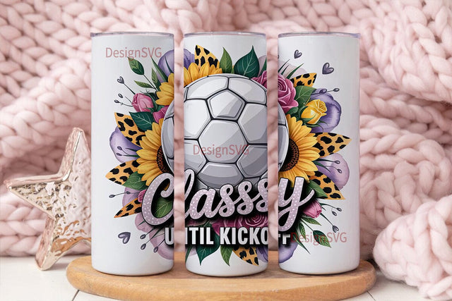 Classy Soccer Tumbler Wrap Sublimation DesignSVG 