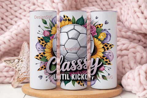 Classy Soccer Tumbler Wrap Sublimation DesignSVG 