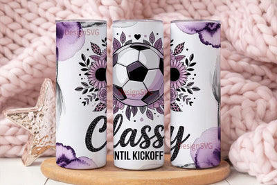 Classy Soccer Tumbler Wrap Sublimation DesignSVG 