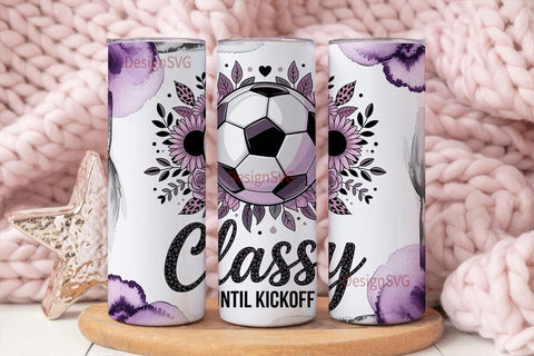 Classy Soccer Tumbler Wrap Sublimation DesignSVG 