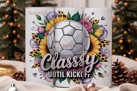 Classy Soccer Tumbler Wrap Sublimation DesignSVG 
