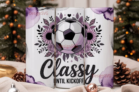 Classy Soccer Tumbler Wrap Sublimation DesignSVG 