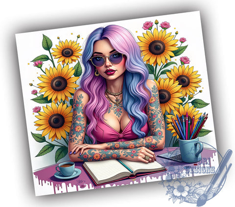 Classy Tumbler, Savage Floral, Sarcastic Design, 20oz Tumbler Wrap, Digital Download, Funny Gift, Sublimation PNG Sublimation ToriDesigns 