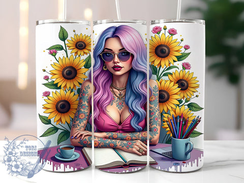 Classy Tumbler, Savage Floral, Sarcastic Design, 20oz Tumbler Wrap, Digital Download, Funny Gift, Sublimation PNG Sublimation ToriDesigns 