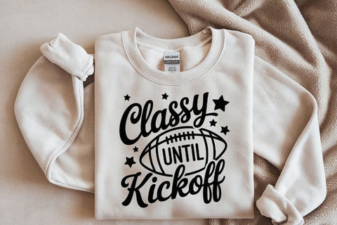Classy Until Kickoff SVG: Football Game Day Design SVG DesignDestine 