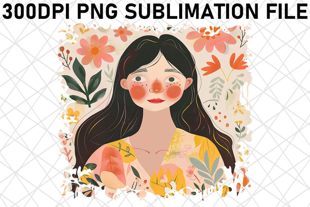 Classy Watercolor Lady PNG Design - Sublimation Sublimation afrosvg 