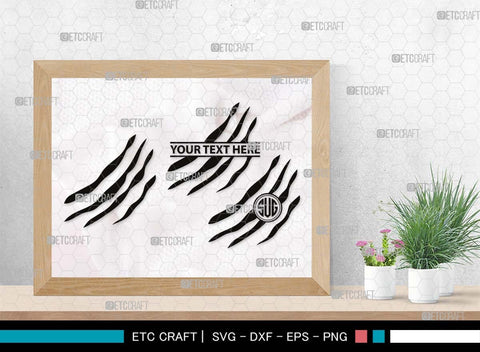 Claw Mark Monogram, Claw Mark Silhouette, Claw Mark SVG, Scratch Mark Svg, Scratches Svg, Dinosaur Claw Svg, Ripped Svg, Animal Claw Marks Svg, SB00547 SVG ETC Craft 