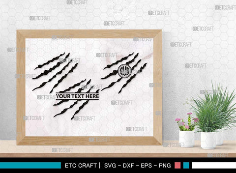 Claw Mark Monogram, Claw Mark Silhouette, Claw Mark SVG, Scratch Mark Svg, Scratches Svg, Dinosaur Claw Svg, Ripped Svg, Animal Claw Marks Svg, SB00547 SVG ETC Craft 