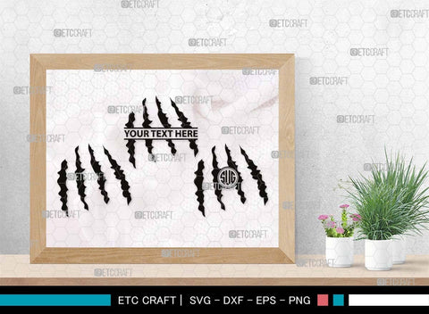 Claw Mark Monogram, Claw Mark Silhouette, Claw Mark SVG, Scratch Mark Svg, Scratches Svg, Dinosaur Claw Svg, Ripped Svg, Animal Claw Marks Svg, SB00547 SVG ETC Craft 
