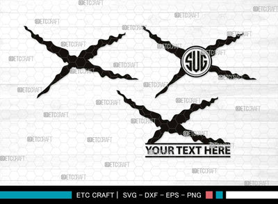 Claw Mark Monogram, Claw Mark Silhouette, Claw Mark SVG, Scratch Mark Svg, Scratches Svg, Dinosaur Claw Svg, Ripped Svg, Animal Claw Marks Svg, SB00547 SVG ETC Craft 