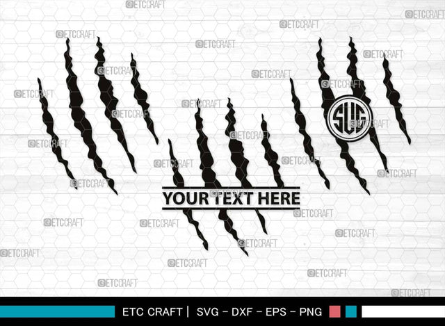 Claw Mark Monogram, Claw Mark Silhouette, Claw Mark SVG, Scratch Mark Svg, Scratches Svg, Dinosaur Claw Svg, Ripped Svg, Animal Claw Marks Svg, SB00547 SVG ETC Craft 