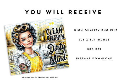 Clean Kitchen Dirty Mind Mouse Pad Sublimation Design Sublimation BijouBay 