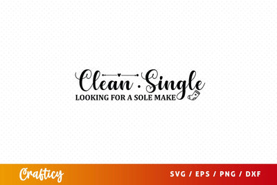 Clean single looking for a sole make SVG Design SVG Designangry 