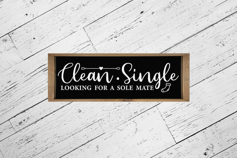 Clean Single Looking for a Sole Mate, Laundry Room Sign SVG SVG CraftLabSVG 
