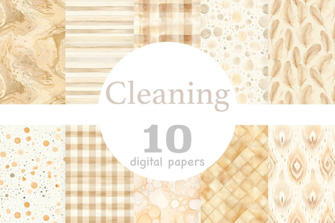 Cleaning Digital Paper | Spring Pattern Bundle Digital Pattern GlamArtZhanna 