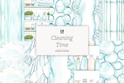 Cleaning Papers | Soap Bubbles Pattern | House Clean Paper Digital Pattern GlamArtZhanna 