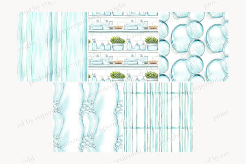 Cleaning Papers | Soap Bubbles Pattern | House Clean Paper Digital Pattern GlamArtZhanna 