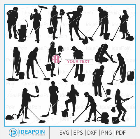 Cleaning Women svg, expert cleaning, woman silhouette, cleaning svg, Woman cleaning bundle svg, Dry Cleaning, Toilet Vacuum Laundry SVG SVG Dinvect 