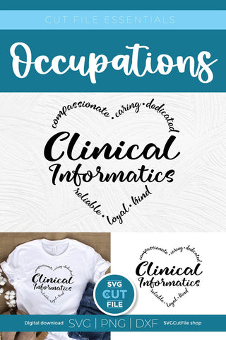 Clinical Informatics svg, information technology, healthcare IT svg SVG SVG Cut File 