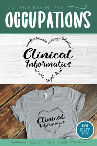 Clinical Informatics svg, information technology, healthcare IT svg SVG SVG Cut File 