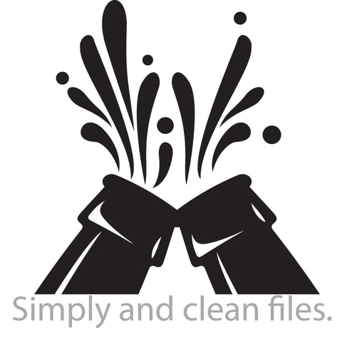 Clinking Beer Bottles. Cheers. SVG TribaliumArtSF 