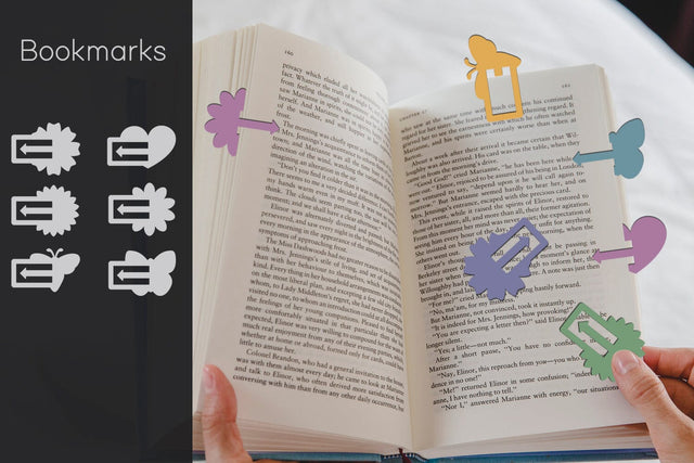 Clip bookmarks, Paper cut bookmark, Page marker svg SVG AnastasiyaArtDesign 