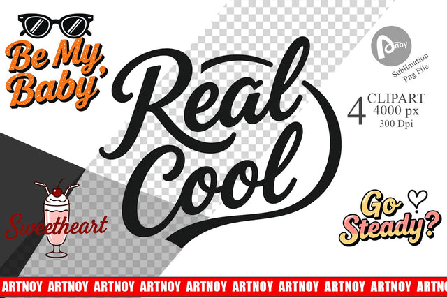 Clipart Atomic Love 50s Valentine Quotes Sublimation artnoy 